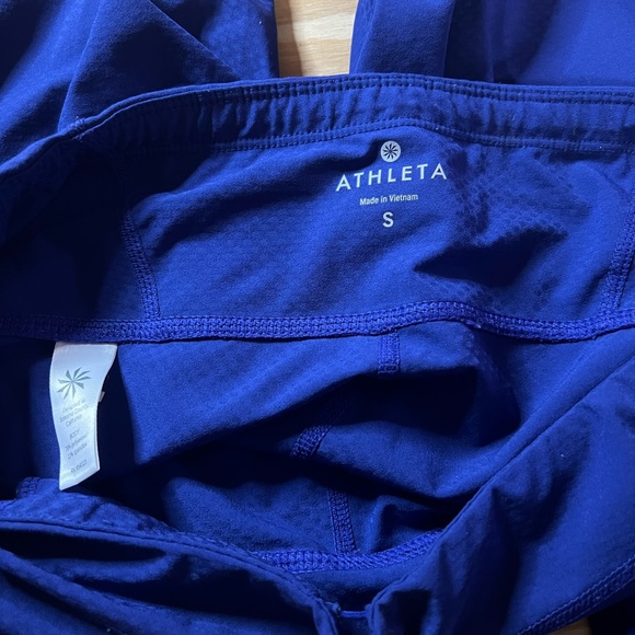 Athleta blue leggings with zipper back pocket. Size small - Picture 4 of 6
